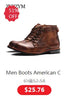 Autumn Winter Men's Short Boots Retro Make old American Casual Oaratrooper Locomotive Shoes EUR 38-48