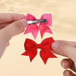 Load image into Gallery viewer, 10Pcs/Set Classical Solid Ribbon Bow Hair Clips for Kids Girl Handmade Bows Hairpin Barrettes Headwear Children Hair Accessories
