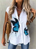 Temperament Short Sleeve Women Shirts Fashion Casual Loose Shirts Women Print Cardigan Tops