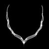 2Pcs/Set Necklace Earrings Geometry Shape Exquisite Noble Shining Rhinestone Choker Necklace Drop Earrings Jewelry Accessory