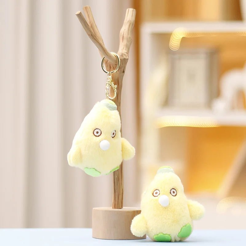 Cute Bubble Blowing Plush Banana Doll Keychains For Bag Pendant Cute Plush Keychain Funny Plush Toy Pendant Keyring