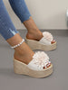 Wedges Sandals Women Slippers Summer Beach Platform Shoes Flower Slippers Women High Heel Slippers Women Fashion