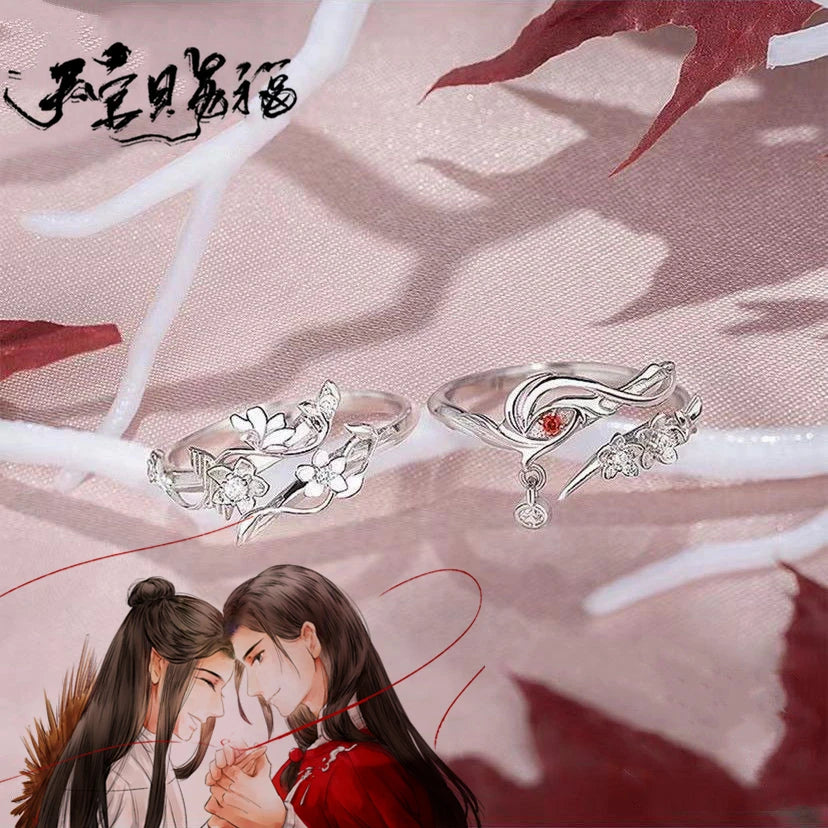 Anime Tian Guan Ci Fu Ring Heaven Official’s Blessing Hua Cheng Xie Lian Ring Cosplay Alloy Rings Adjustable Jewelry Gift Prop