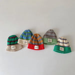 Load image into Gallery viewer, Fashion Striped Kids Knit Hat Boys Beanie Cap Girls Bonnet Cap With Label Korean Style Winter Autumn Infant Baby Accessories
