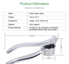 Home Garlic Press Crusher Kitchen Cooking Vegetables Ginger Squeezer Masher Handheld Ginger Mincer Tools Kitchen Accessories