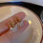 Load image into Gallery viewer, Fashion Women's Classic Butterfly Zircon Earrings for Women Birthday Party Wedding Crystal Jewelry Gift Pendientes Mujer
