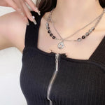 Load image into Gallery viewer, Fine Detail Necklace High-quality Necklace Exquisite Double-layer Beads Necklace Set Clavicle Chain for Wear Gifting Fashionable
