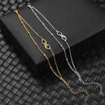 Load image into Gallery viewer, Stainless Steel Bracelets Korean Fashion Infinity Symbol Multi-layer Bead Chain Charms Bracelet For Women Jewelry Girl Kpop Gift
