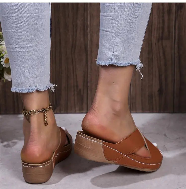 Summer Women Sandals Shoes Retro Walking Shoes Party Ladies Shoes Beach Sandals Woman Soft Female Footwear Women Sandal