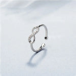 Load image into Gallery viewer, 2024 New Design  Silver Plated Zircon Cross Finger Ring For Women Girls Birthday Jewlery Gifts e007

