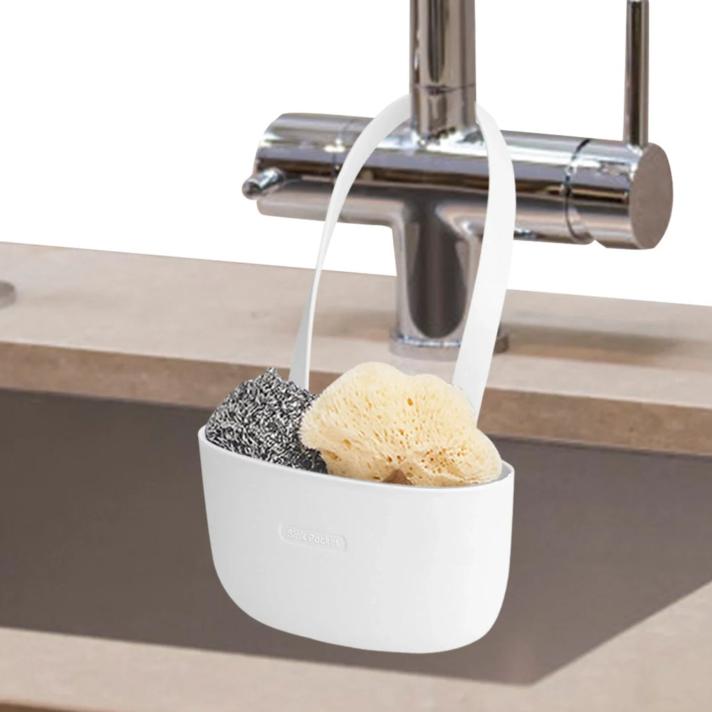 Kitchen Sink Sponge Holder Home Storage Drain Basket Single Layer Hanging Drain Basket Bag Bathroom Kitchen Accessories