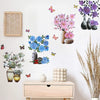 DIY 3D Stereo Stickers Simulation Flower Vase Self-Adhesive Wall Sticker Background Refrigerator Home Decorative Decals