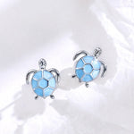 Load image into Gallery viewer, CAOSHI Cute Blue Turtle Earrings Fashion Elegant Lady Daily Accessories Fashion Dainty Animal Jewelry for Engagement Ceremony
