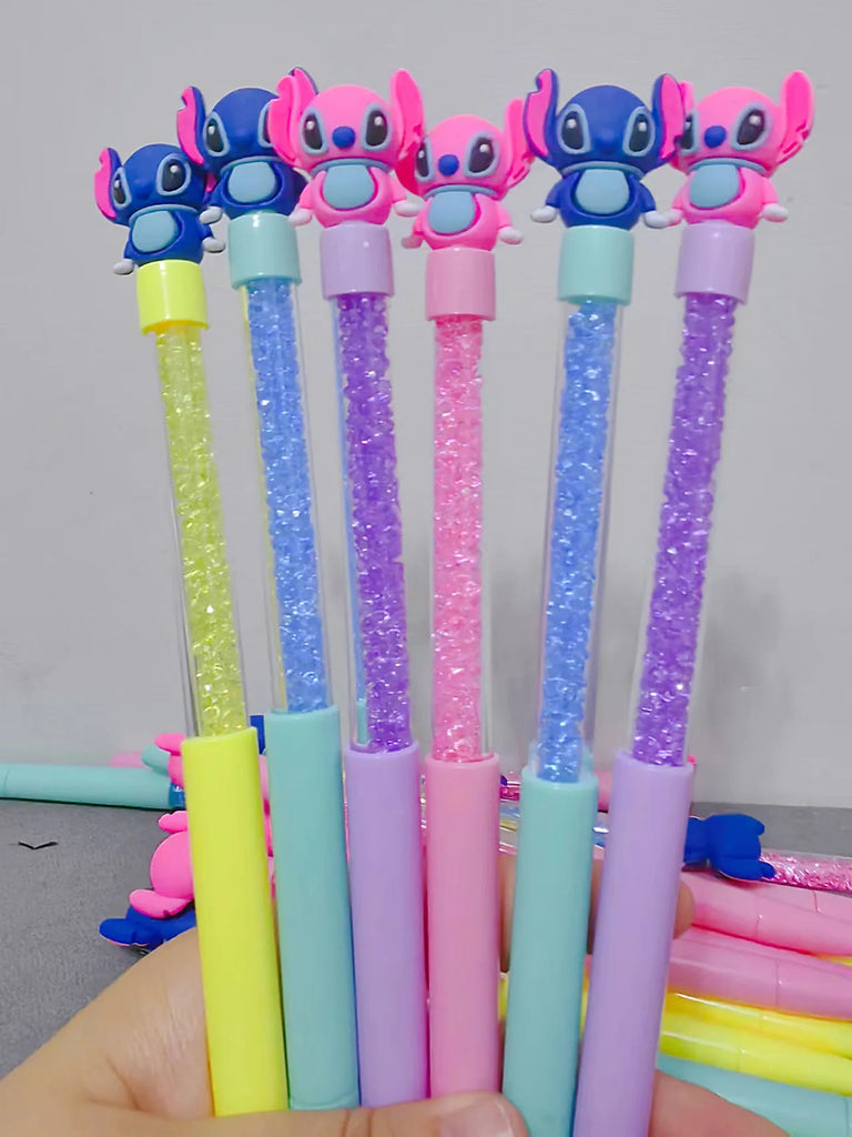 1/4pcs Disney Stirch Diamond pens cartoon stitch Kids Toy press gel pen black stationery supplies student school supplies gift