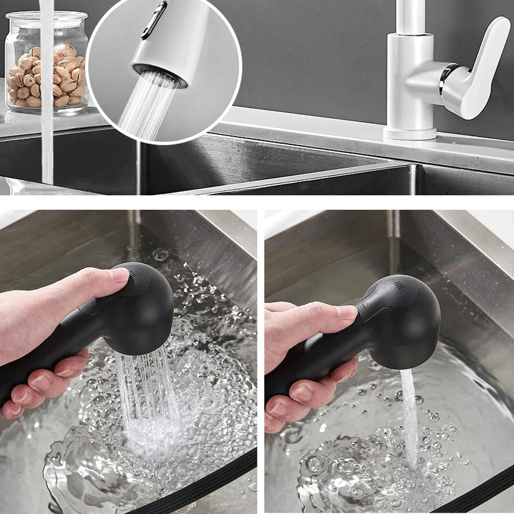 Kitchen Faucet Sprayer Nozzle Pull Out Shower Spray Head G1/2 Tap Accessory Replacement Black Golden Head Aerator Nozzle
