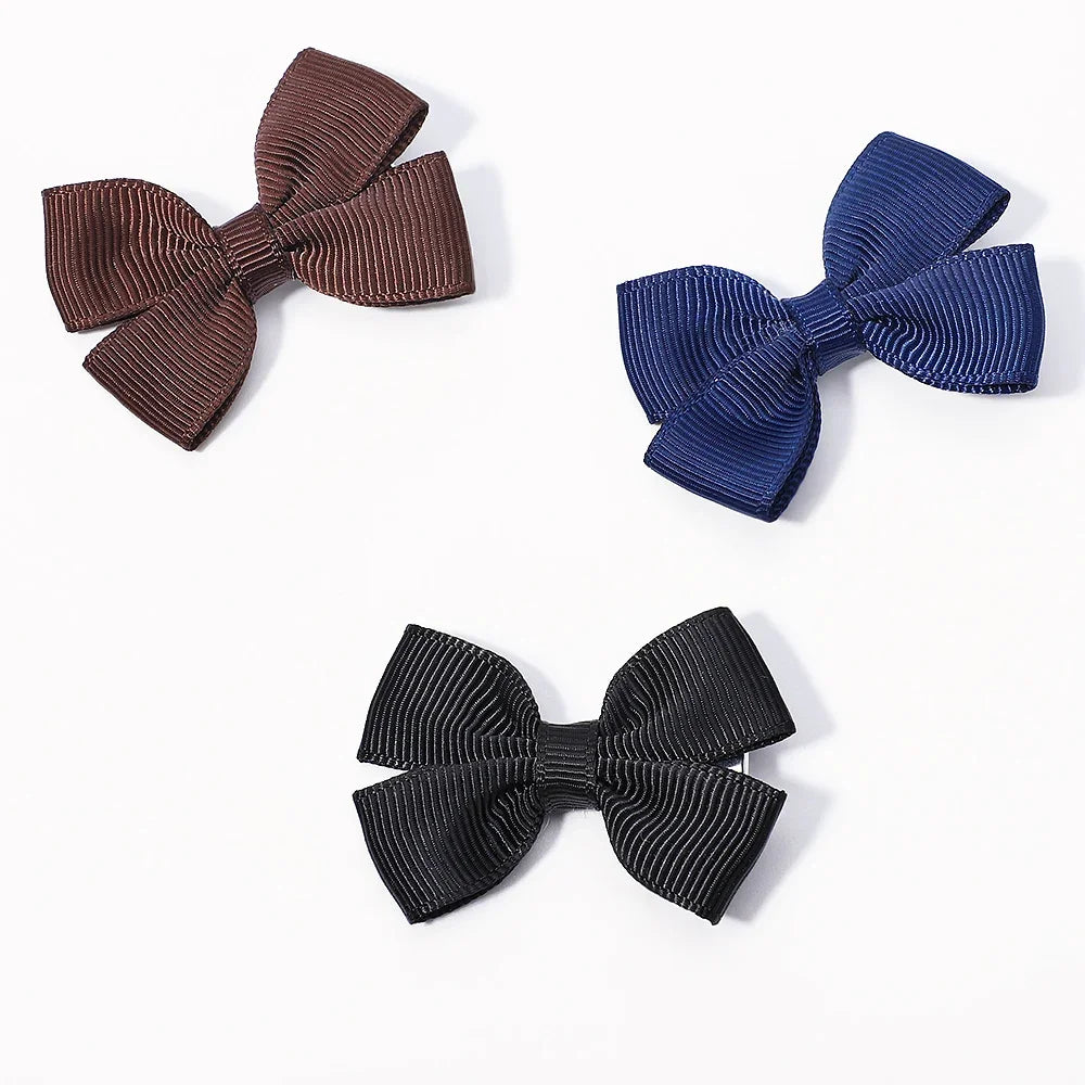 5/15/20Pcs/Set Solid Hairpins for Baby Grosgrain Ribbon Bows Hair Clips Boutique Handmade Headwear Girls Kids Hair Accessories