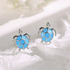 CAOSHI Cute Blue Turtle Earrings Fashion Elegant Lady Daily Accessories Fashion Dainty Animal Jewelry for Engagement Ceremony