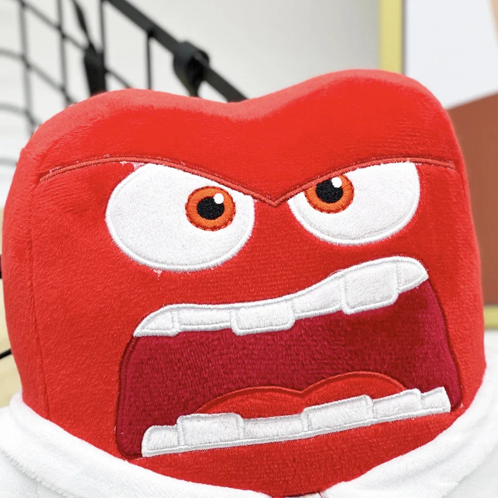 Inside Out 2 Red Anger Plush Toy Cartoon Movie Characters Plush  Doll Fans Collect Gifts  25cm