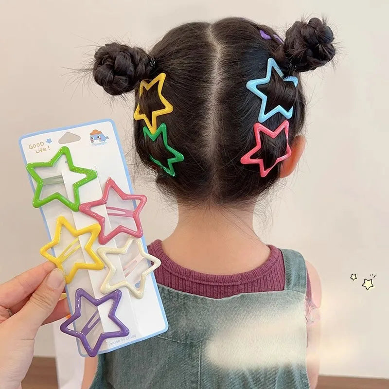 3pc Korean New Big Star BB Hairpin Hair Side Clips for Girls Women Kids Gift Wedding Party Hair Accessories