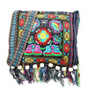 Boho Ethnic Style Embroidered Crossbody Bag with Tassel Decor for Women