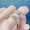 Luxury 925 Sterling Silver Ring Interlaced With Aaa Zircon Crystal Ring For A Woman'S Engagement Jewelry Gift 2 Color Choices