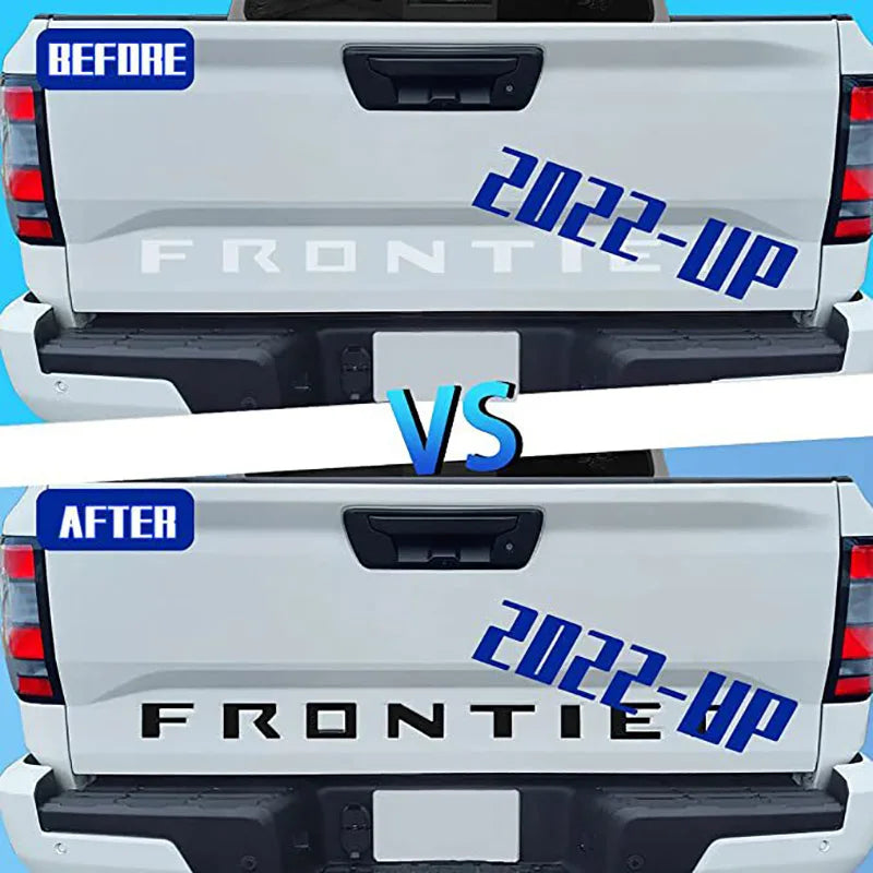 3d Emblem Tailgate Frontier Letters Rear Trunk Badge Sticker Decals Cover Trim For Nissan 20222 2023 Car Exterior Accessories