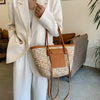 2024 NEW Straw Woven Women Summer Beach  New Versatile Shoulder  Fashion Rattan Handbag Tote Bag Large Capacity