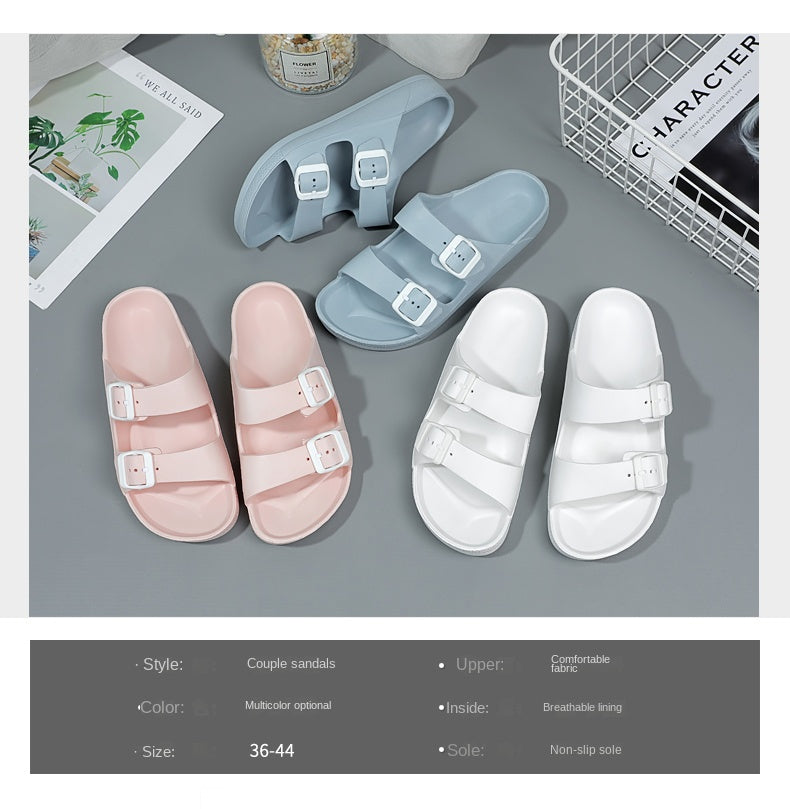 New Sandals Mute Shoes Slope Thick Platform Comfortable Buckle Fashion Women Shoes Beach Travel Slides Shoes Female 2023