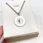 Load image into Gallery viewer, TV Series คาธ The Eclipse Cosplay Ayan Khaotung Moon Star Circular Pendant Titanium Steel Necklace Lovers Jewelry Accessories
