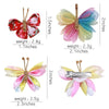 2pcs/set Butterfly Hair Clip Gradient Flocking Hairpins with Gold Color Cute Gauze Headwear Girls Children Hair Accessories Gift