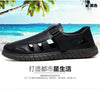 Brand New Fashion Genuine Leather Hollow Out Men Sandals Summer Casual Shoes Breathable Outdoor Slip on Man Sandals Beach Shoes