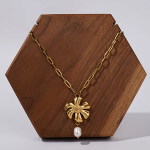 Fashion Flower Design Stainless Steel Material 18k Gold-Plated, Waterproof And Non-Fading 2024 New