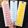 5Pcs/Set Solid Hairpins for Baby Grosgrain Ribbon Bows Hair Clips Boutique Handmade Headwear Girls Baby Hair Accessories