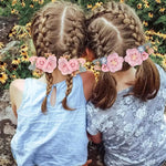 Load image into Gallery viewer, High Elastic Hair Bands Rose Flower Peal Girls Hair Scrunchies Sweet Kids Rubber Bands Ponytail Tie Hair Accessories
