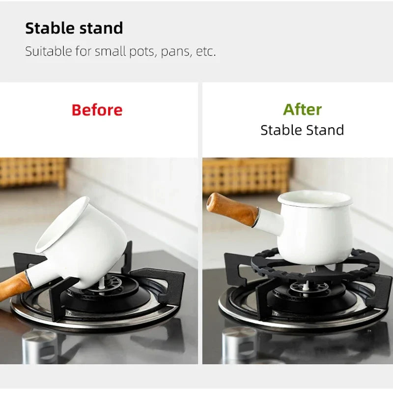 SHIMOYAMA Iron Gas Stove Cooker Plate Coffee Moka Pot Stand Kitchen Stovetop Reducer Ring Holder Durable Coffee Maker Shelf