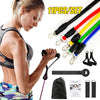 11Pcs/Set Pull Rope TPE Resistance Bands Portable Fitness Equipment Elastic Exercise Band Ankle Strap Chest Expander Exercise