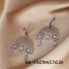 Stainless Steel Meditation Yoga Witch Hat Pendant Hoop Earrings Evil Eye Earrings For Women Girls Vintage Jewelry Birthday Gift