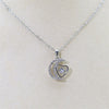 Titanium Steel Moon Heart Dynamic Micro-Set Golden Necklace Women's  Clavicle Chain Accessories