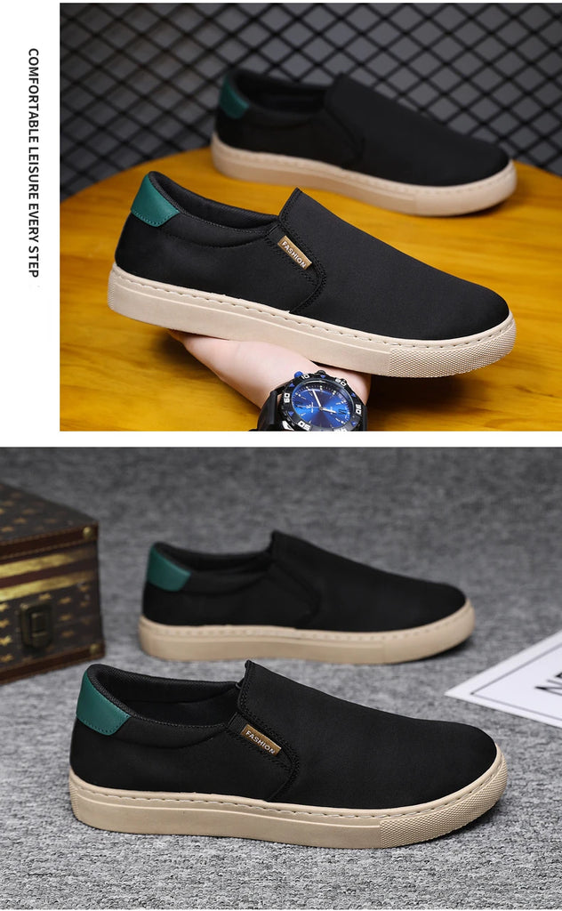 Spring Men's Canvas Shoes Ice Silk Mens Casual Shoes Breathable Lazy Slip on Vulcanized Shoes Trendy Hot Footwear Erkek Ayakkabı