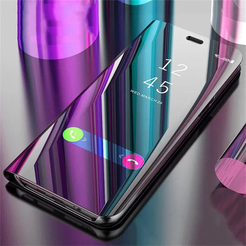 RedmiNote 13 Pro Plus 5G Case Book Stand Coque For Xiaomi Redmi Note 13 Pro+ Note 12R Cover smart mirror Mobile Phone Case