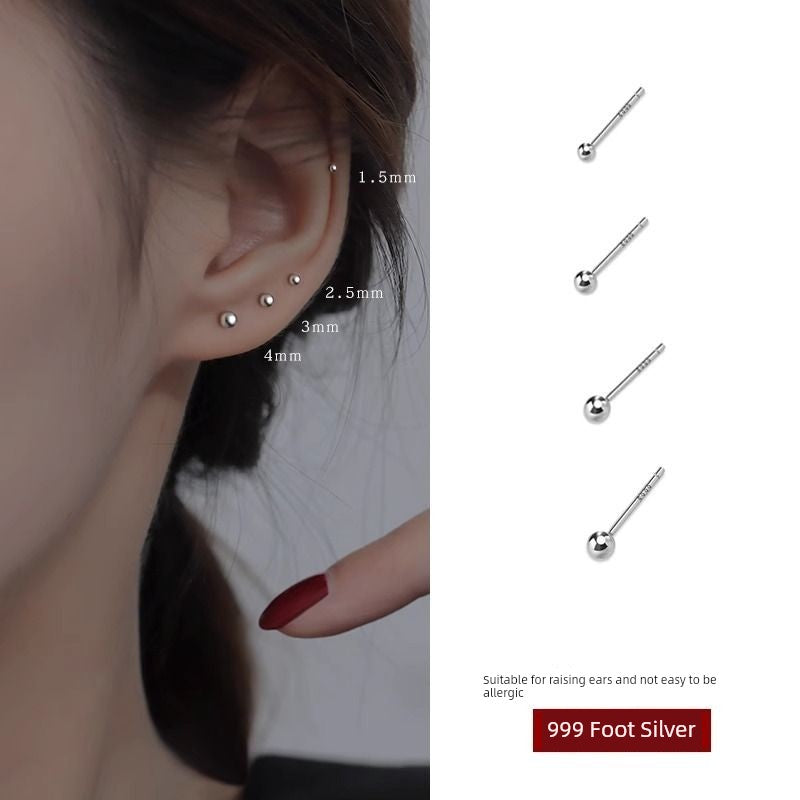 Accessible Luxury Sterling Silver Women's Anti-Allergy Minimalist Inflammatory Ear Studs