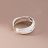 925 Sterling Silver Frosting Overlapping Rings For Women Wedding Luxury Jewelry Wholesale  Jewellery