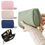 Load image into Gallery viewer, Small Makeup Bag Simple Solid Color Cosmetic Storage Bag for Women Pouch Toiletry Bag Waterproof Make Up Purses Case Mini
