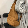 HOCODO 2022 Women Shoulder Messenger Bag Canvas Crossbody New Trend Fashion Female Bag Solid Color High Quality Ladies Chest Bag