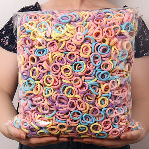 300/50PCS Women Girls Colorful Basic Nylon Ealstic Hair Ties Ponytail Hold Scrunchie Rubber Band Kids Fashion Hair Accessories