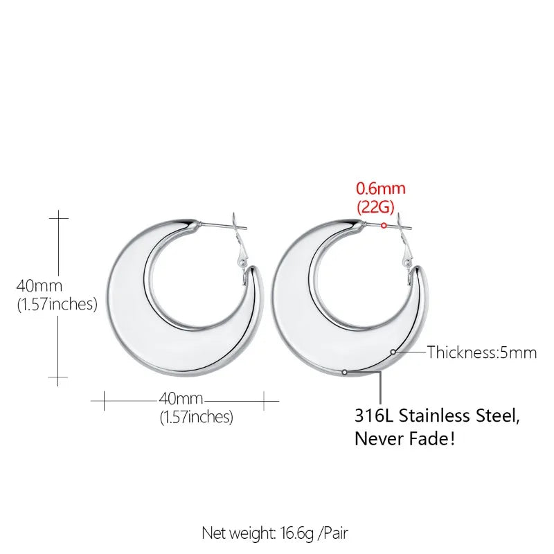 Stainless Steel  Minimalist Shrimp Pattern Hoop Earrings for Men Women Cool Accessaries Earring Hot Sale Birthday Jewlery Gifts