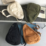 Load image into Gallery viewer, HOCODO 2022 Women Shoulder Messenger Bag Canvas Crossbody New Trend Fashion Female Bag Solid Color High Quality Ladies Chest Bag
