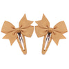 2Pcs/Lot Solid Color Bows Hair Clip For Kids Girls Ribbon Bowknot BB Clip Cute Baby Barrettes Hairpins Headwear Hair Accessories