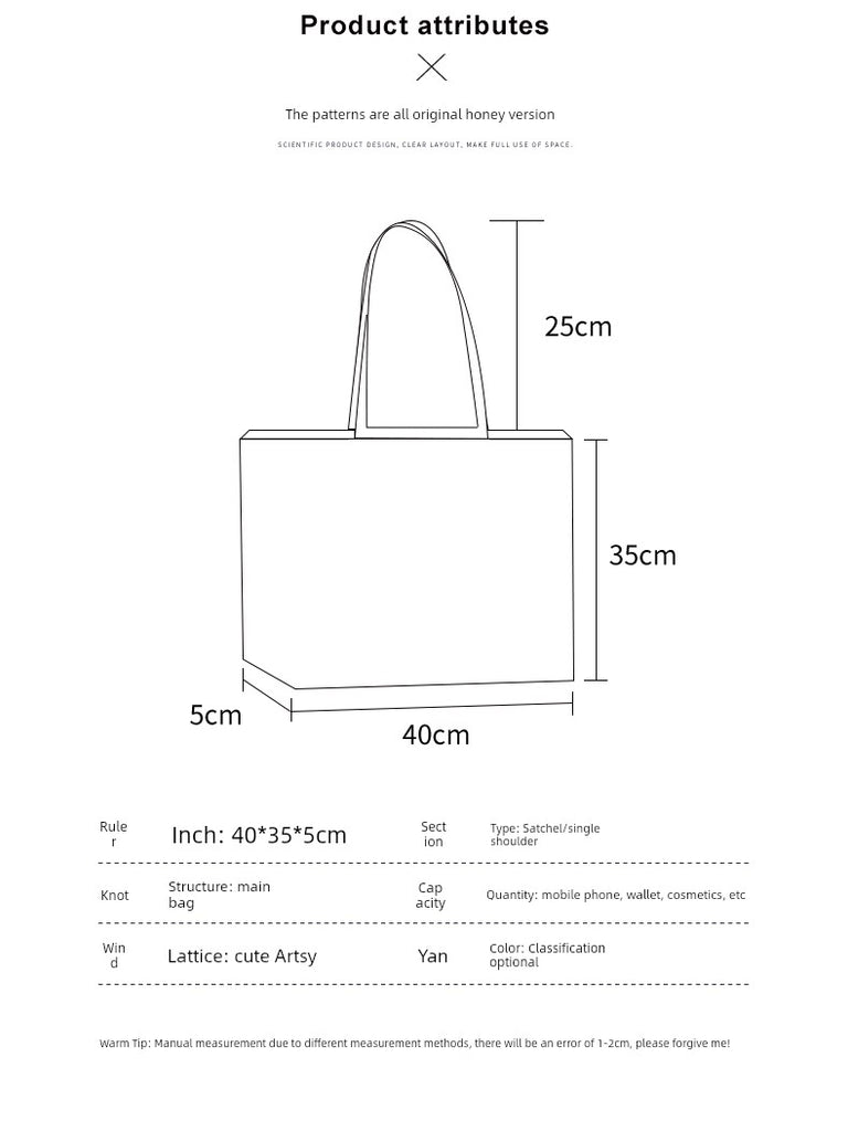 Solid Zipper Canvas Bag for Work Easiest for Match Summer