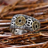 Transfer Evil Spirits Thai Silver Five Emperors Coin Copper Coin Ring Opening Adjustable Index Finger Rings